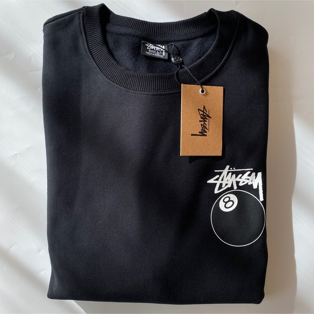 Lサイズ】新品 タグ付き stussy 8ボール スウェット ブラック