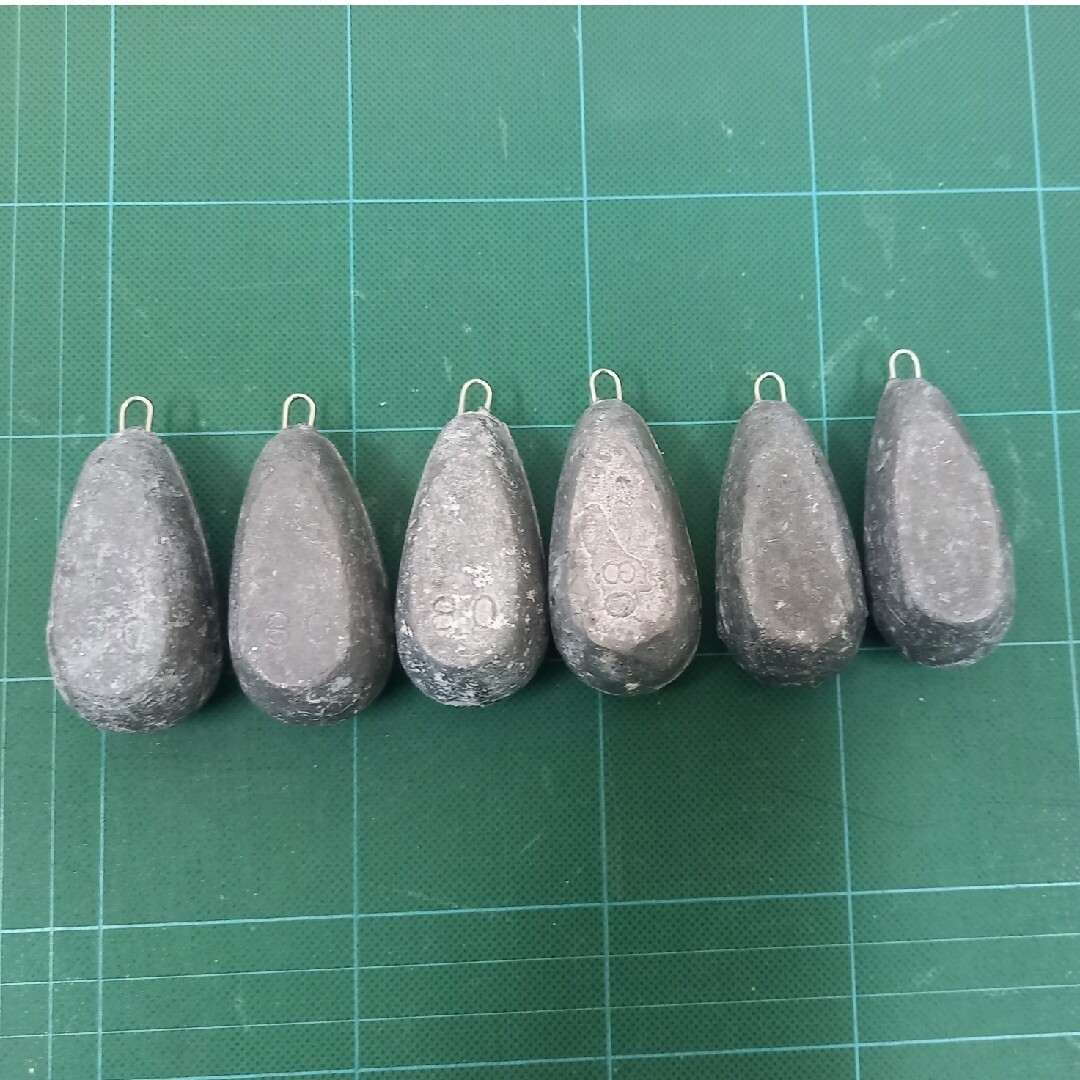 ナス型オモリ80号 3個セット 2個セット タングステン ナス型オモリ 14号 52g ドロップシンカー スイベル式 タングステンシンカー