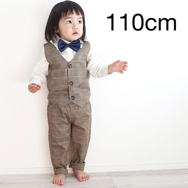 男の子 フォーマルスーツ 110cm  入園式 入学式 スーツ  キッズ/ベビー/マタニティのキッズ服男の子用(90cm~)(ドレス/フォーマル)の商品写真