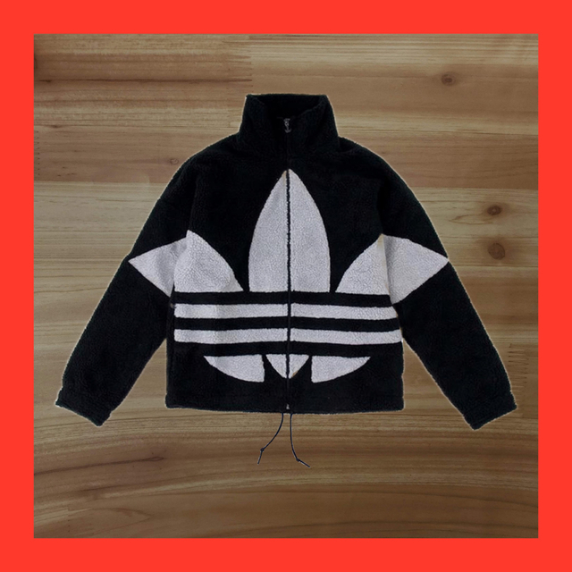 adidas originalsシェルパジャケット フリースジャケット ブラック