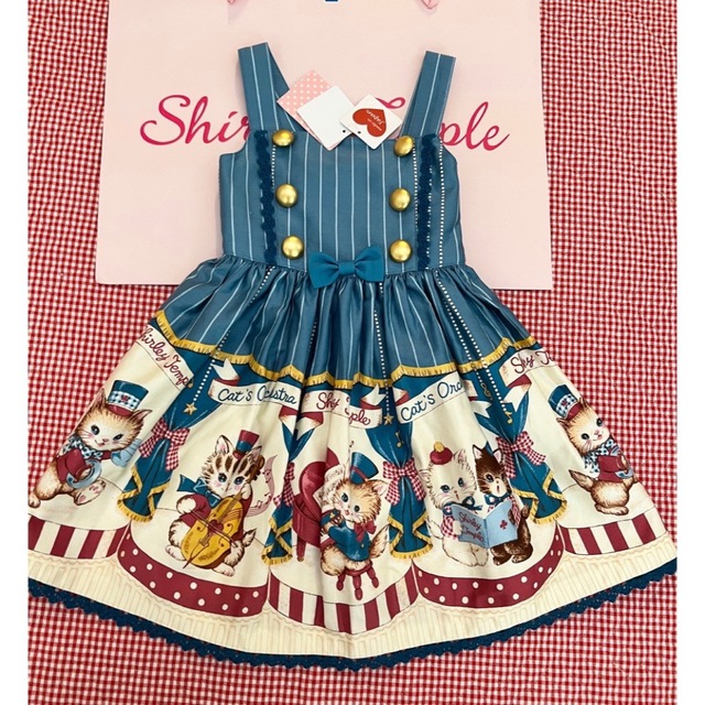 シャーリーテンプル ねこちゃんワンピ - キッズ服女の子用(90cm~) シャーリーテンプル ねこちゃんワンピ - キッズ服女の子用(90cm~)