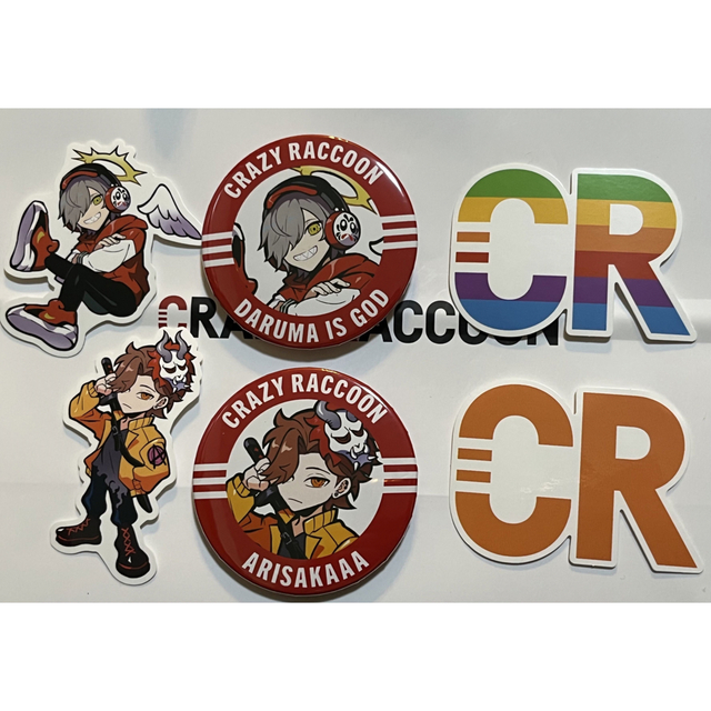 cr チップス だるま ありさか 缶バッジ ステッカー だるさか