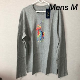 ポロラルフローレン(POLO RALPH LAUREN)のラルフローレン ビッグポニー ライトウェイト長袖Tシャツ グレー メンズUS/M(Tシャツ/カットソー(七分/長袖))