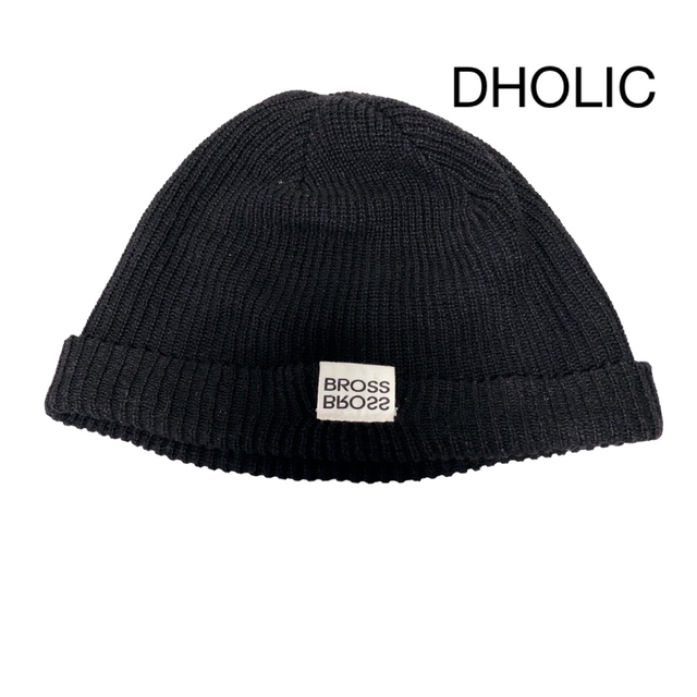 dholic(ディーホリック)のDHOLIC ディーホリック ニットキャップ ビーニー ブラック メンズ メンズの帽子(ニット帽/ビーニー)の商品写真