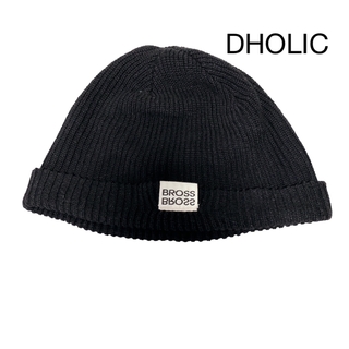 ディーホリック(dholic)のDHOLIC ディーホリック ニットキャップ ビーニー ブラック メンズ(ニット帽/ビーニー)