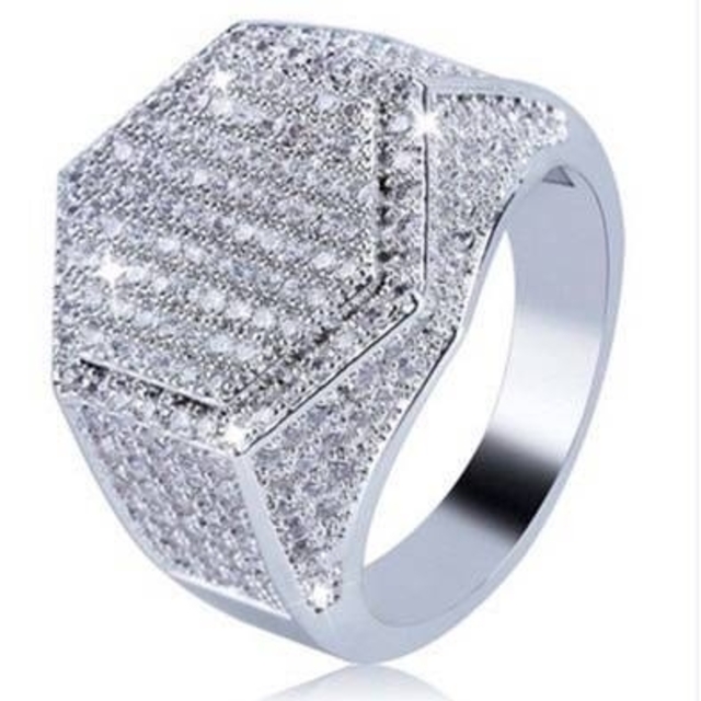 【SALE】リング メンズ アクセサリー シルバー スクエア 銀色 指輪 19号 メンズのアクセサリー(リング(指輪))の商品写真
