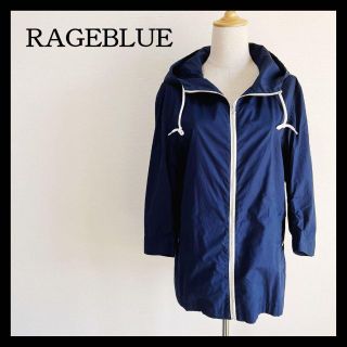 レイジブルー(RAGEBLUE)のRAGEBLUE レイジブルー パーカー 七分袖 ネイビー コットン 綿(パーカー)