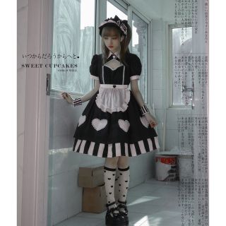 アンジェリックプリティー(Angelic Pretty)のCupcake・C　ワンピース4点セット　ロリィタ　しゅくれどーる　甘ロリ(ひざ丈ワンピース)