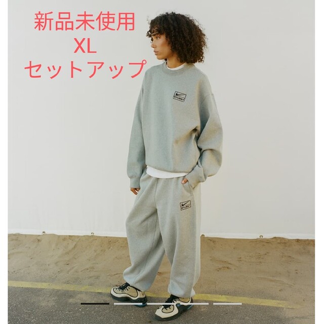 STUSSY - Stussy x Nike Fleece Crew Grey 上下XLセットの通販 by ...