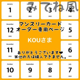 【KOUさま専用ページ】マンスリーカード【みてね風】(アルバム)