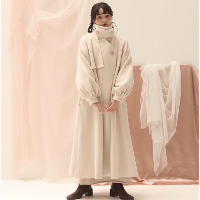 muguet ミュゲ スタンドカラーロングコート - ロングコート