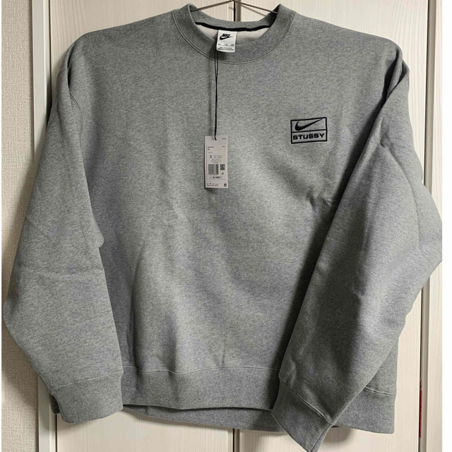 【美品】stussy nike 21SS フリースクルーネック スウェットシャツ