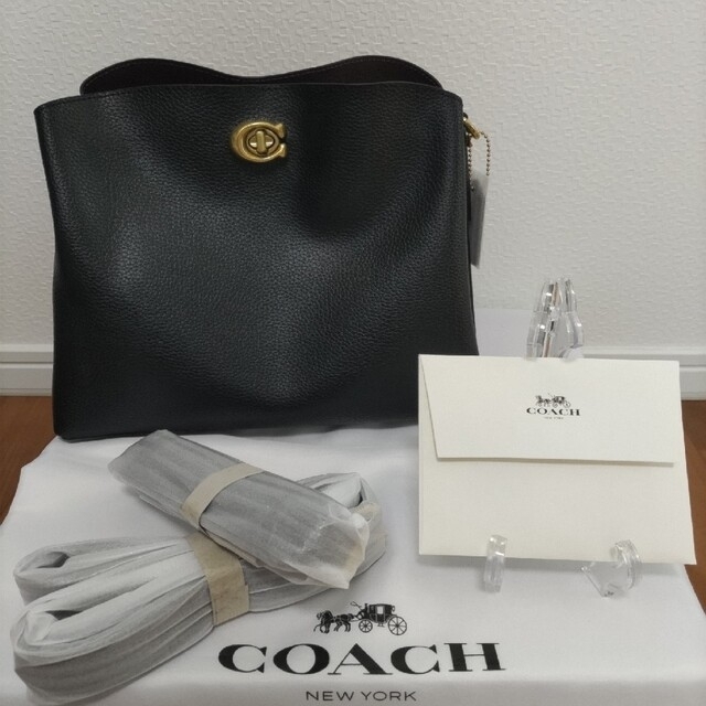 COACH コーチ ショルダーバッグ ウイロー 肩掛け ブラック