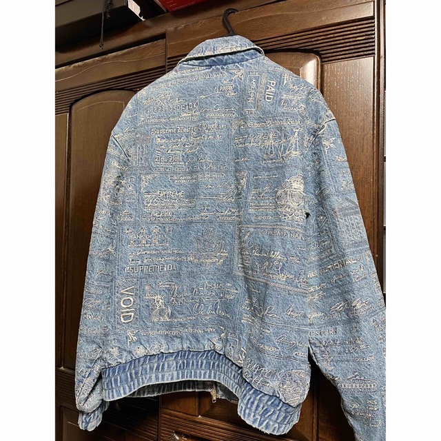 supreme Checks Embroidered Denim Jacket