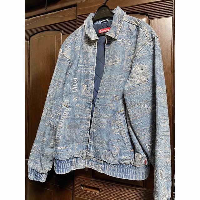 supreme Checks Embroidered Denim Jacket