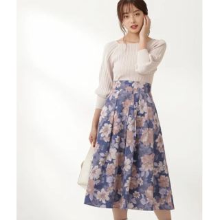 SEVEN TEN セブンテン デニムプリーツスカート(インディゴ) XS-