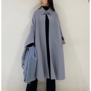 【訳あり品】Mila Owen ビッグカラーケープコートポンチョ