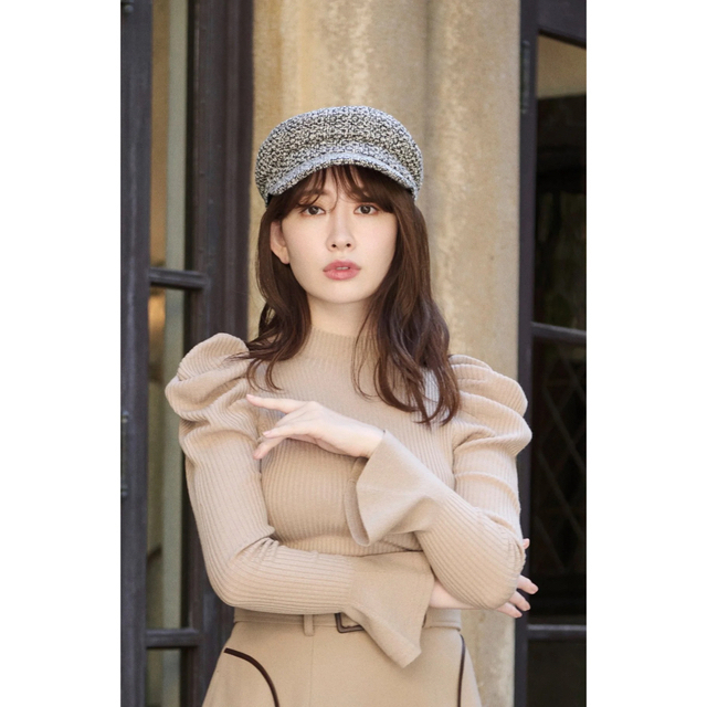 herlipto Back Ribbon Tweed Casquette