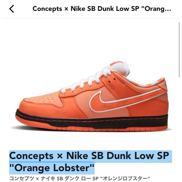 Nike SB Dunk Low SP "Orange Lobster"