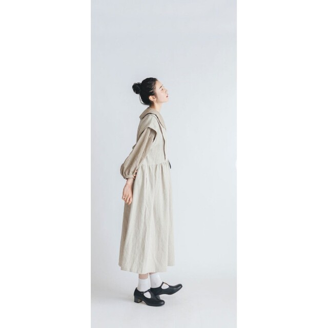 nest Robe(ネストローブ)のMAGALI｜ブラッシュドベルギーリネン セミカシュクール ワンピース レディースのワンピース(ロングワンピース/マキシワンピース)の商品写真