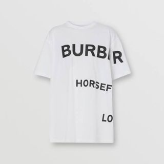 バーバリー(BURBERRY)の残１【新品】バーバリー ホースフェリー オーバーサイズ ロゴ 半袖 Tシャツ 白(Tシャツ/カットソー(半袖/袖なし))