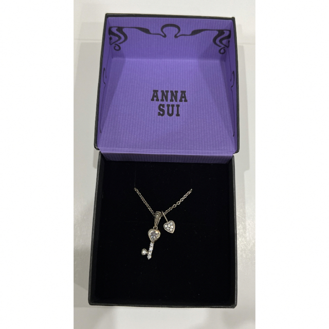 ◆新品 ANNA SUI ネックレス シルバー 鍵 キー ハート 幸運 ラッキー