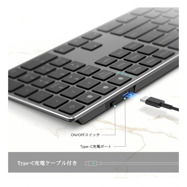 JOYACCESS JA-KB07 Bluetooth キーボード スマホ/家電/カメラのPC/タブレット(PC周辺機器)の商品写真