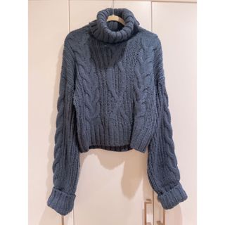 17AW 発売中！ameri プルオーバーニット ライトブルー