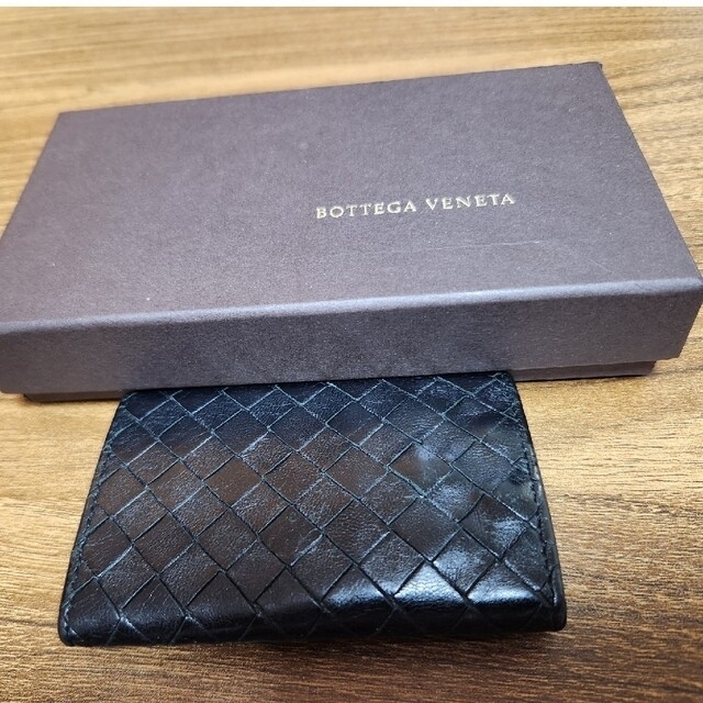 Bottega Veneta(ボッテガヴェネタ)のボッテガヴェネタ　BOTTEGA VENETA キーケース　イントレチャート　黒 メンズのファッション小物(キーケース)の商品写真