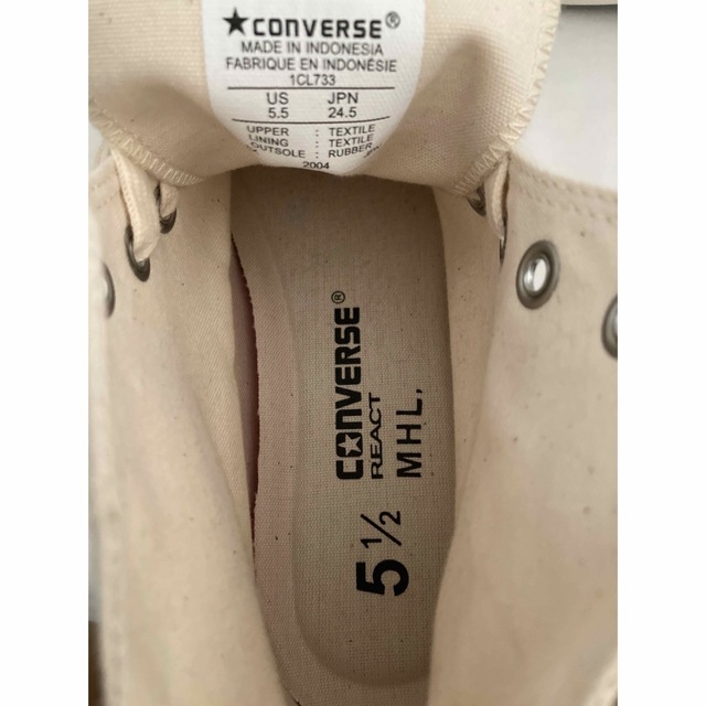 MHL.(エムエイチエル)の【新品】箱付きMHL.×CONVERSEオールスター24.5㎝ レディースの靴/シューズ(スニーカー)の商品写真