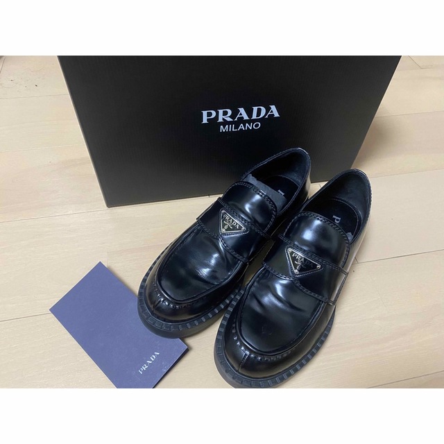 選ぶなら PRADA - PRADA プラダ チョコレート ブラッシュドレザー