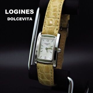 ロンジン(LONGINES)のLONGINES ロンジン 腕時計 ワニ革ベルト シェル文字盤 ドルチェヴィータ(腕時計)