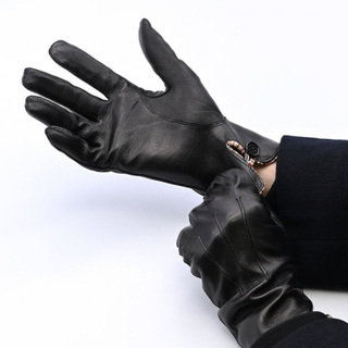 ポールスミス(Paul Smith)の週末値引■ポールスミス 手袋 レザーグローブ ブラック S  ITALY製(手袋)