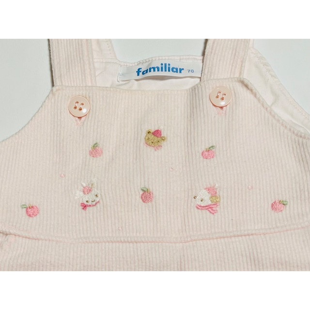 familiar(ファミリア)の美品　ファミリア ワンピース70cm 2枚セット キッズ/ベビー/マタニティのベビー服(~85cm)(ワンピース)の商品写真