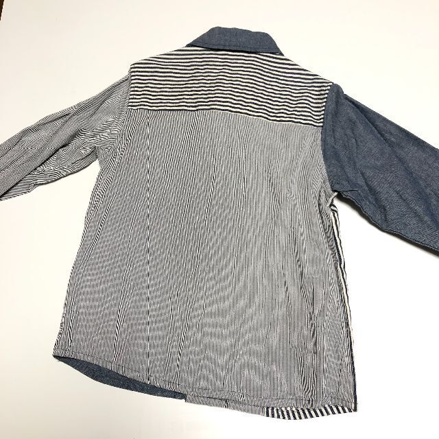 キムラタン(キムラタン)の【120-34】シャツ　デニム　ストライプ　新品 キッズ/ベビー/マタニティのキッズ服男の子用(90cm~)(ジャケット/上着)の商品写真