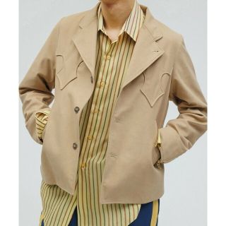 アダムエロぺ(Adam et Rope')の【ベージュ（27）】[JACKET]FAUX LEATHER VINTAGE BOXY WESTERN JACKET(その他)