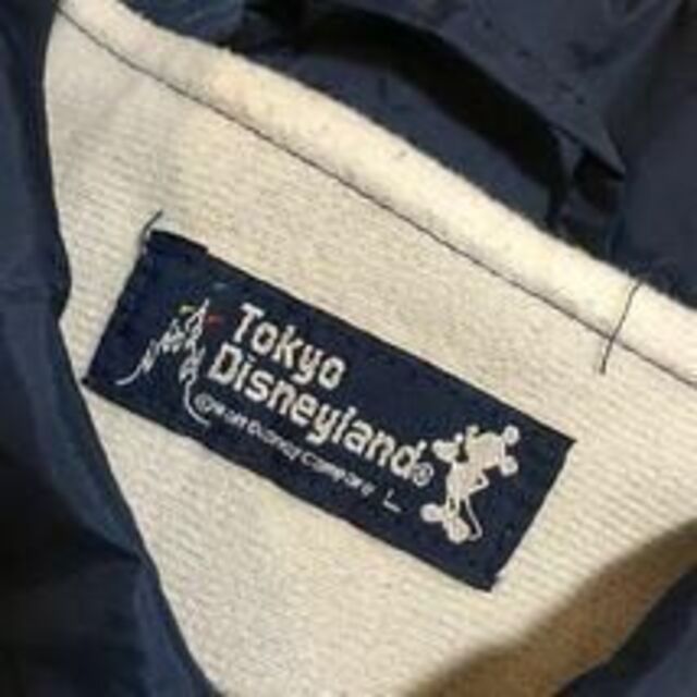 Disney(ディズニー)のTOKYO DISNEY LAND コーチジャケット 紺 L 古着 ミッキー メンズのジャケット/アウター(ナイロンジャケット)の商品写真