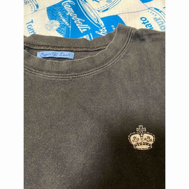 ラピスラズリ　Tシャツ　黒　ブラック　ラメ　ピンク　王冠　古着 レディースのトップス(Tシャツ(半袖/袖なし))の商品写真