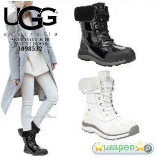 アグ(UGG)のあゆみ様　超美品✨24✨UGG✨ADIRONDACK III✨エナメル✨黒(ブーツ)