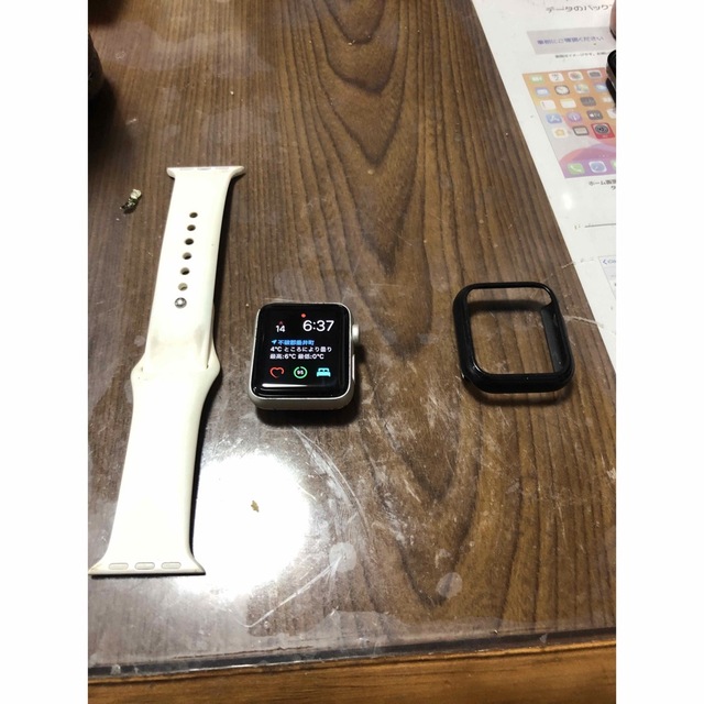 スマホ/家電/カメラApple watch3 GPS+sellra 38mm