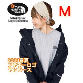 ザノースフェイス(THE NORTH FACE)の23春新モデル ノースフェイス マキシ フラワーロゴ ワンピース M グレー(ロングワンピース/マキシワンピース)