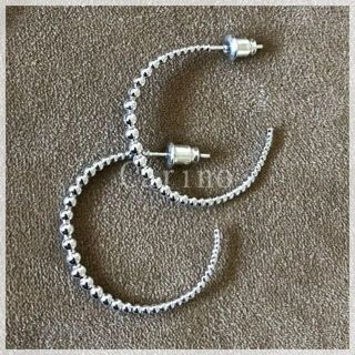 名品　ボールラインピアス　シルバー　28mm(ピアス)