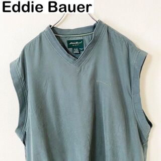 エディーバウアー(Eddie Bauer)のEddie Bauer GOLF フェイクスウェード　ベスト　古着　ヴィンテージ(ベスト)