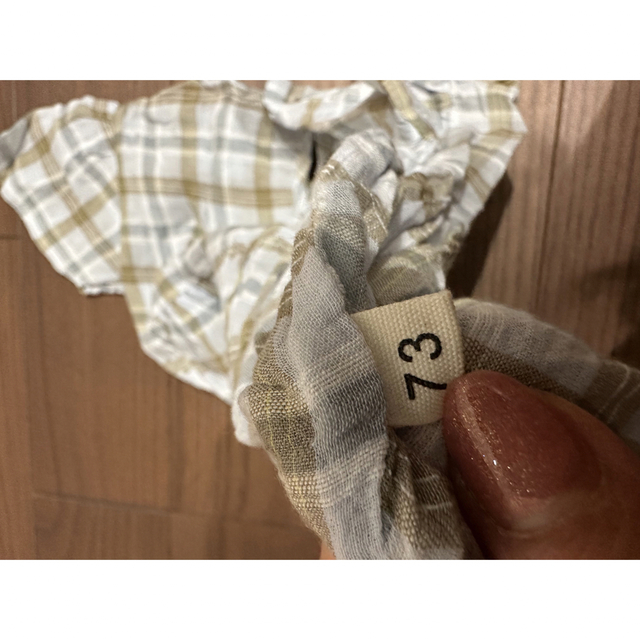 チェック柄ロンパース キッズ/ベビー/マタニティのベビー服(~85cm)(ロンパース)の商品写真