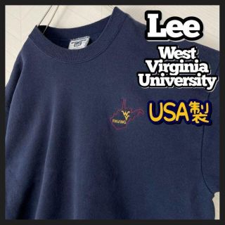 リー(Lee)のUSA製 Lee NCAA ウェストバージニア大学 トレーナー 太アームゆるだぼ(スウェット)