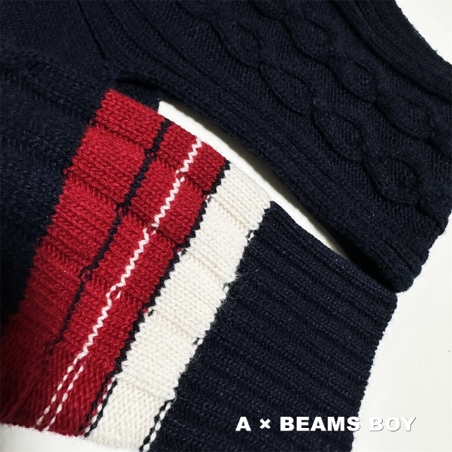 BEAMS BOY(ビームスボーイ)の【BEAMS BOY×A】エイス別注コラボ ケーブルニット タグ付未使用 レディースのトップス(ニット/セーター)の商品写真