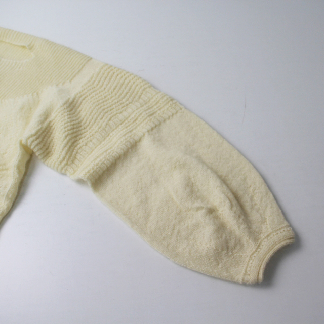 ニット/セーター美品 JOICEADDED ジョイスアディッド Rounded Geometric Knit Sweater モヘヤウールニット セーター /アイボリー【2400013214704】