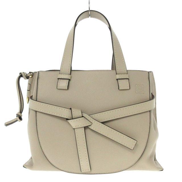 最上の品質な ハンドバッグ美品 ロエベ - LOEWE レザー ベージュ