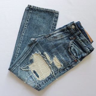 デニムダンガリー(DENIM DUNGAREE)のデニム&ダンガリー 12oz ボロボロリメイクジーンズ 130(パンツ/スパッツ)