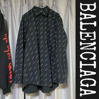 バレンシアガ(Balenciaga)のBALENCIAGA バレンシアガ 総柄シャツ オールオーバーロゴ ロゴ シャツ(シャツ)